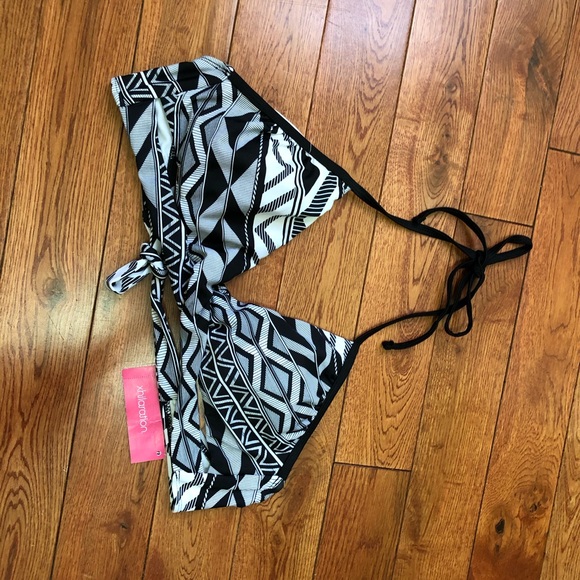 Black and white bathing suit top - Picture 2 of 3